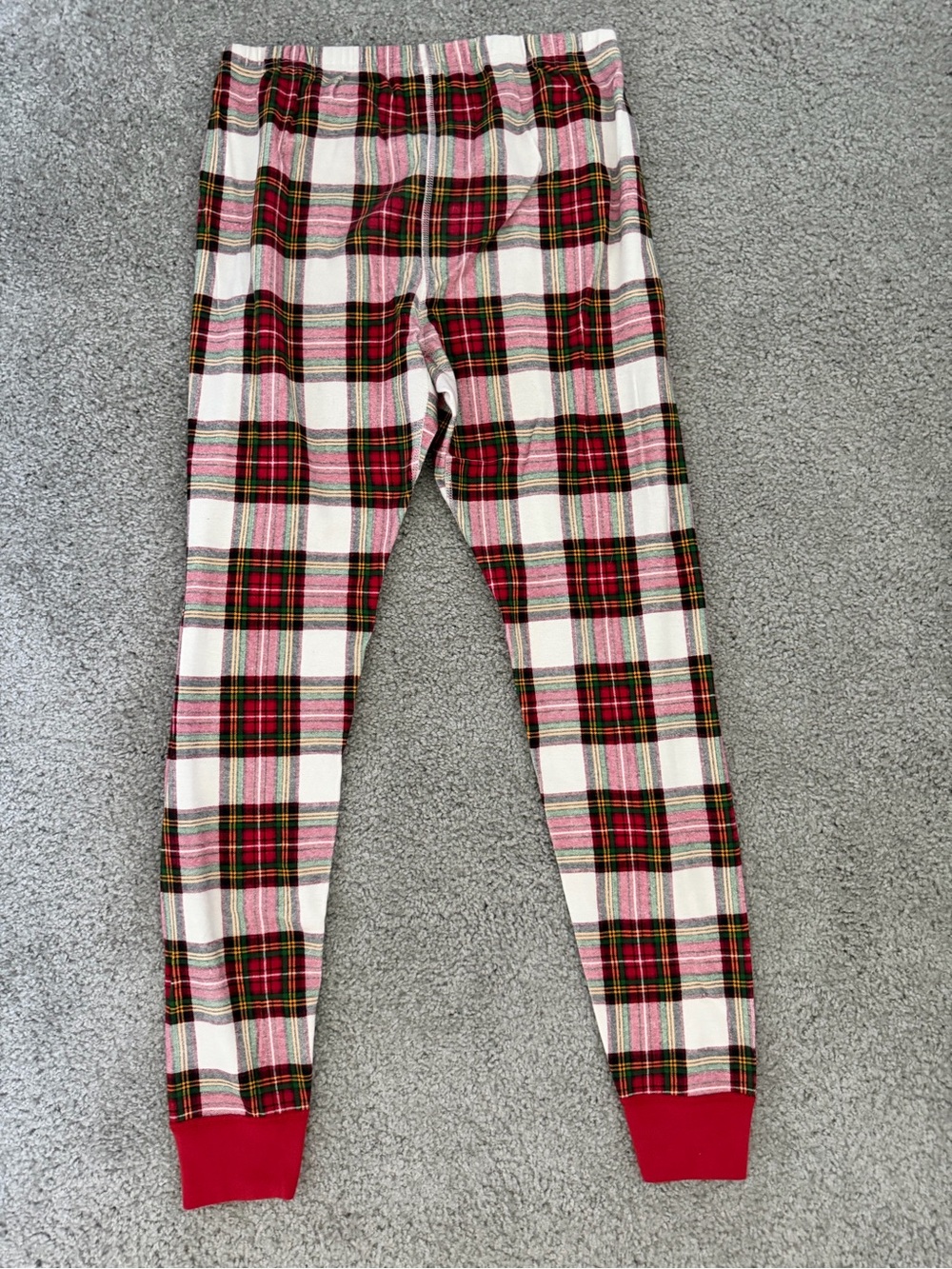 Men’s Hanna Andersson Red and Cream Plaid Long Sleeve Pajama Set Christmas - Picture 7 of 8